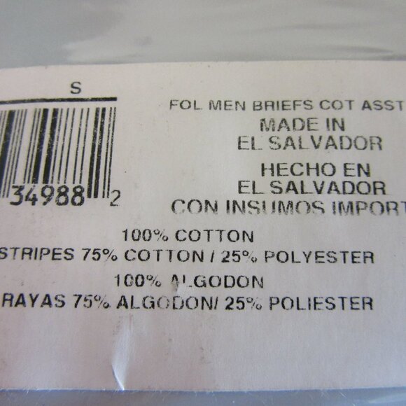 Fruit of the Loom Men's Fashion Briefs Size S Open Package - Picture 4 of 4